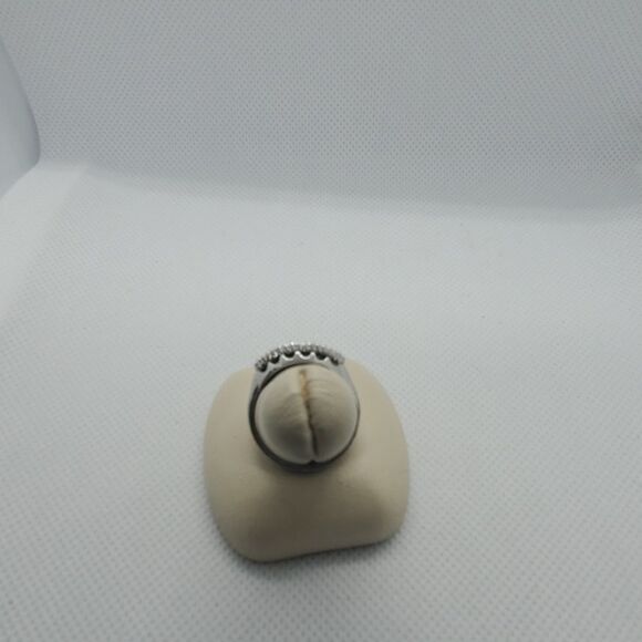 Rhodium Electra Stamped CZ Ring - Picture 4 of 6